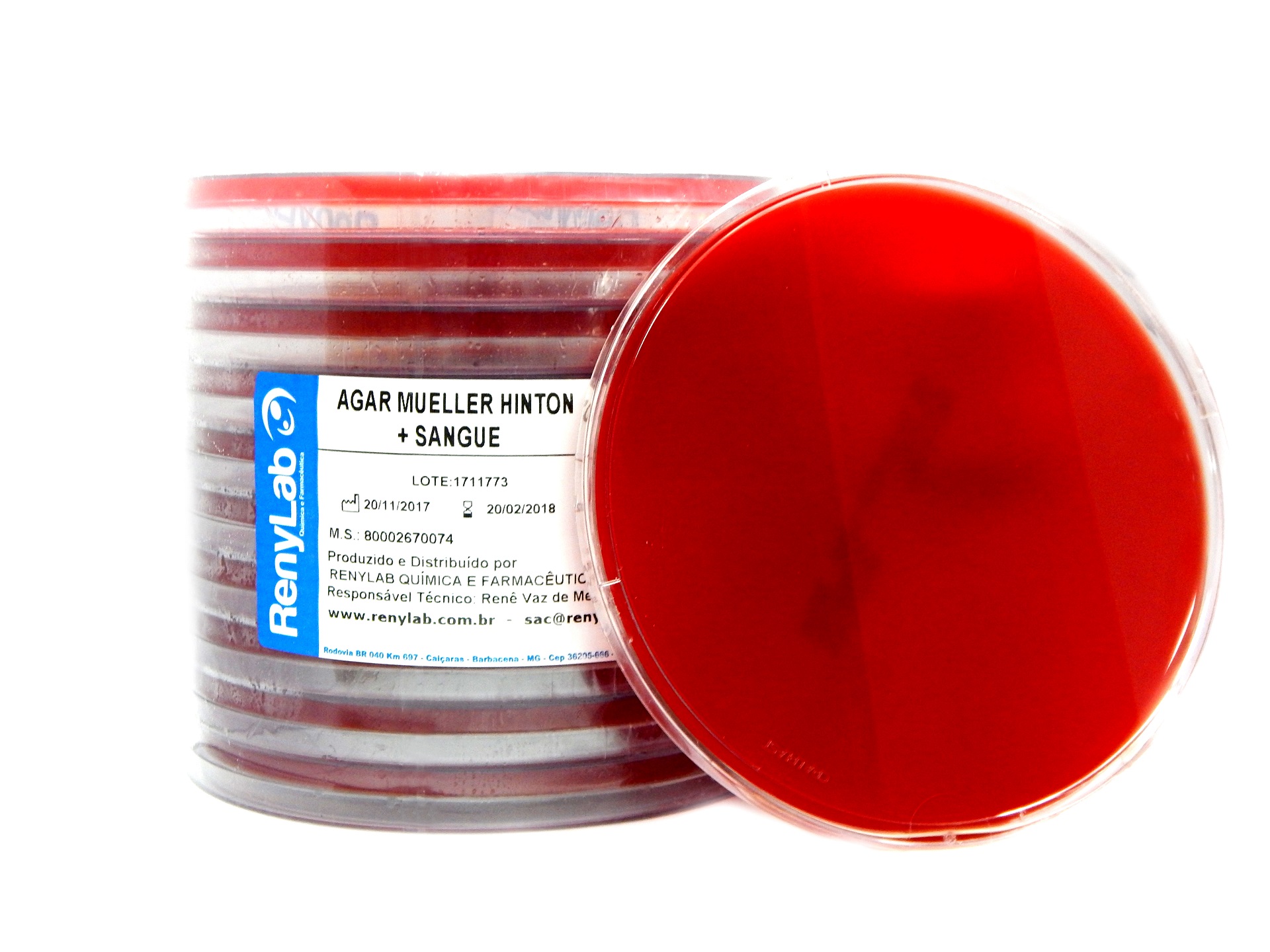 Ágar Mueller Hinton + Sangue