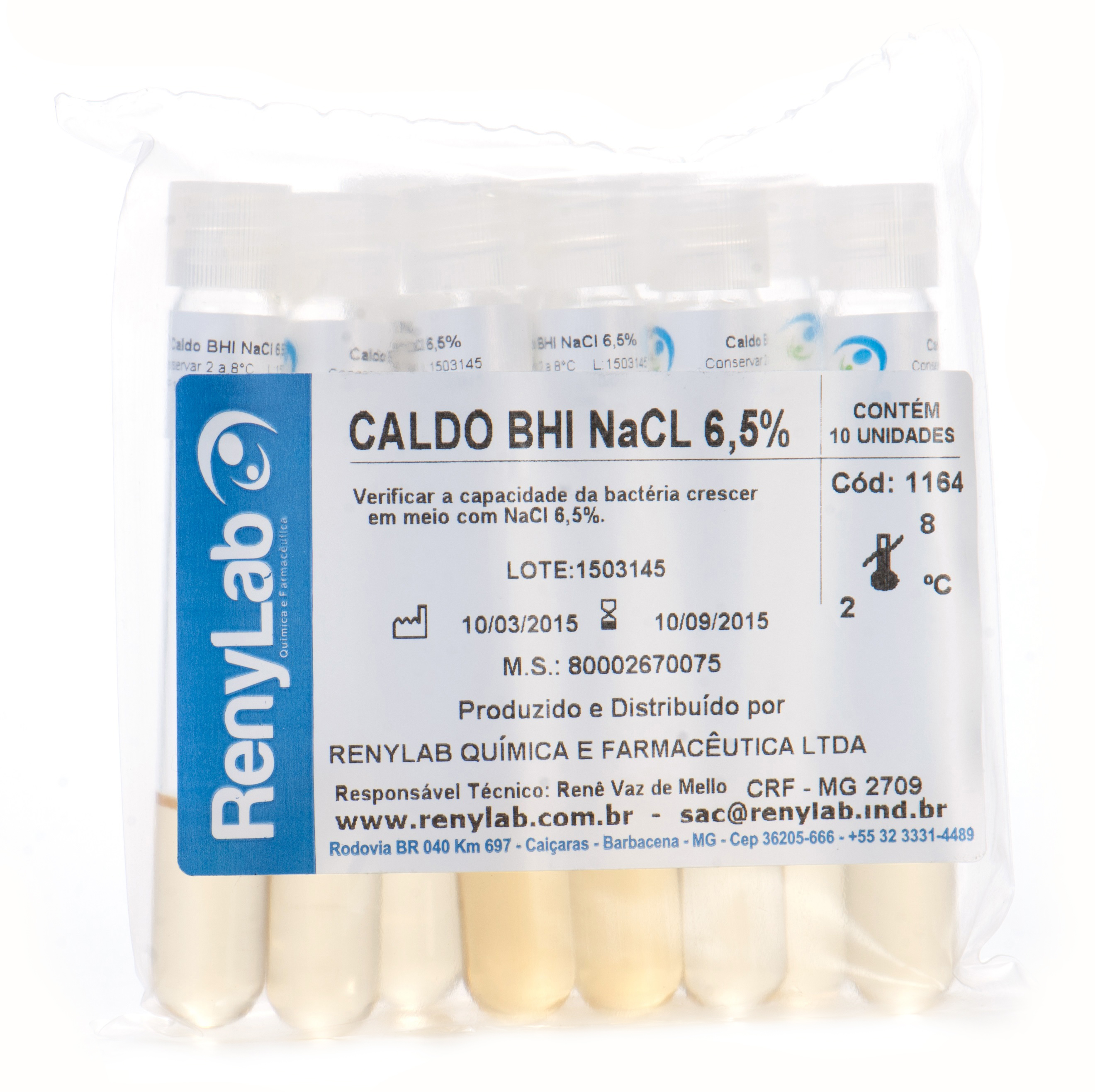 Caldo BHI NaCl 6,5%