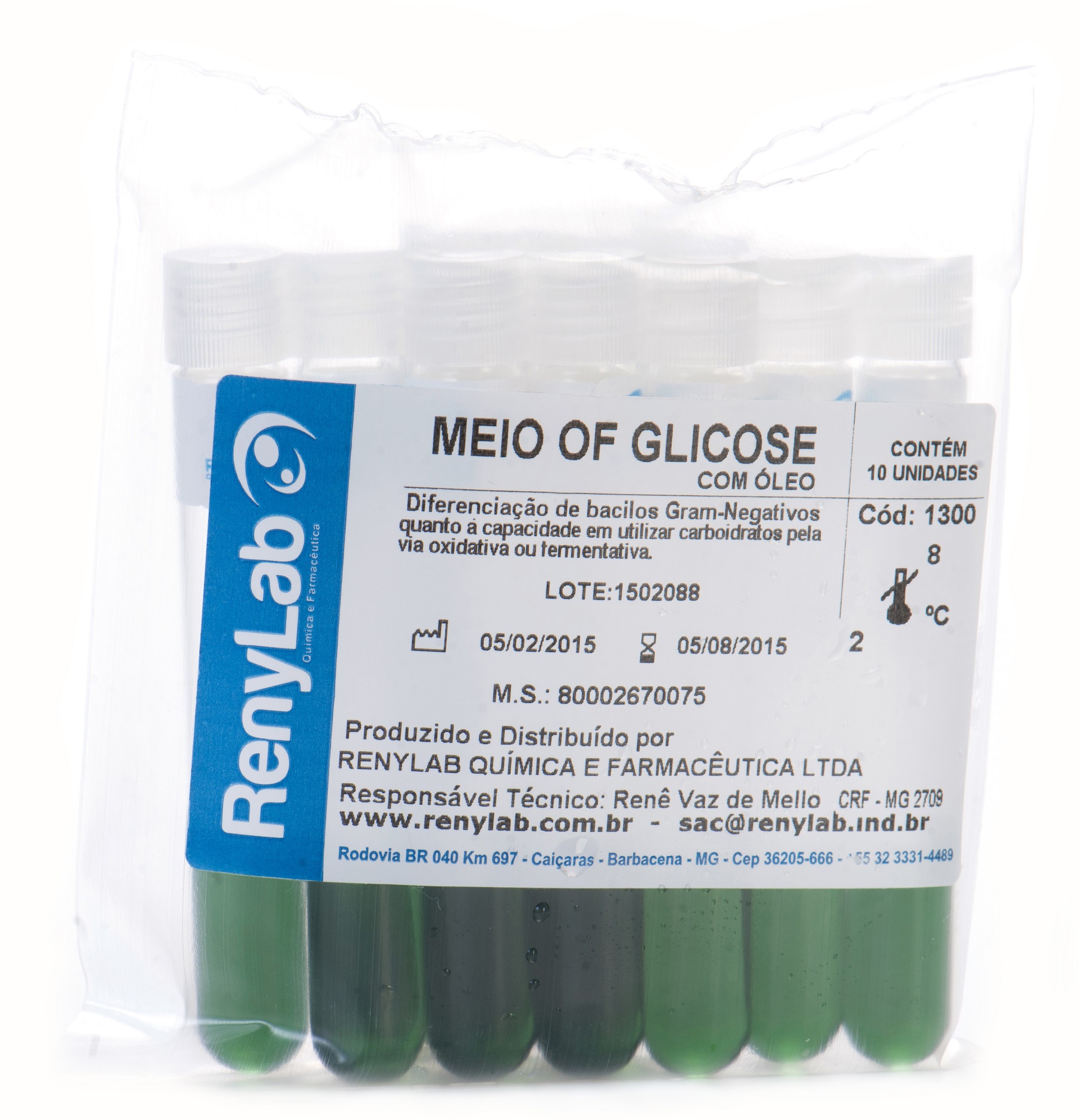 Meio OF Glicose